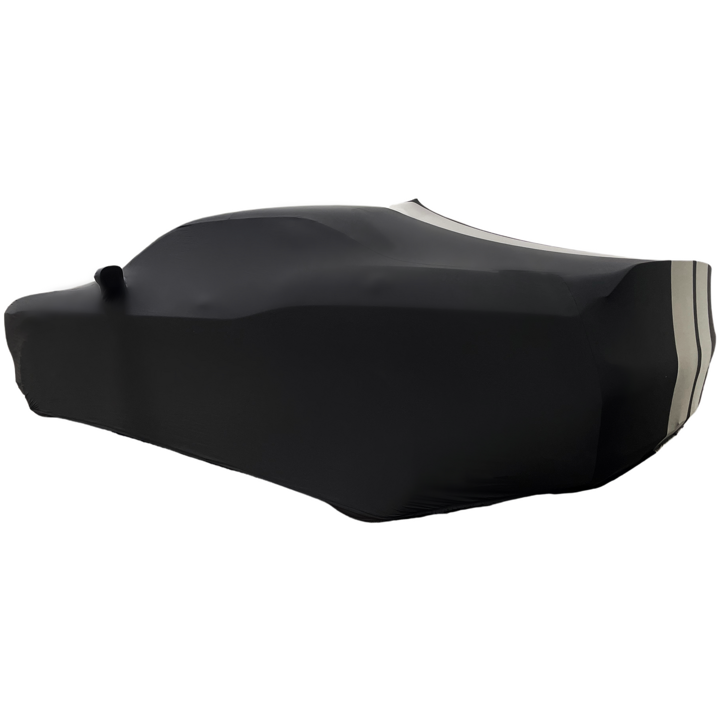 Ultraguard Plus Car Cover - 2008-2023 Dodge Challenger Ultraguard Stretch Satin Indoor Car Cover : Sport Series - Black with Gray Stripes