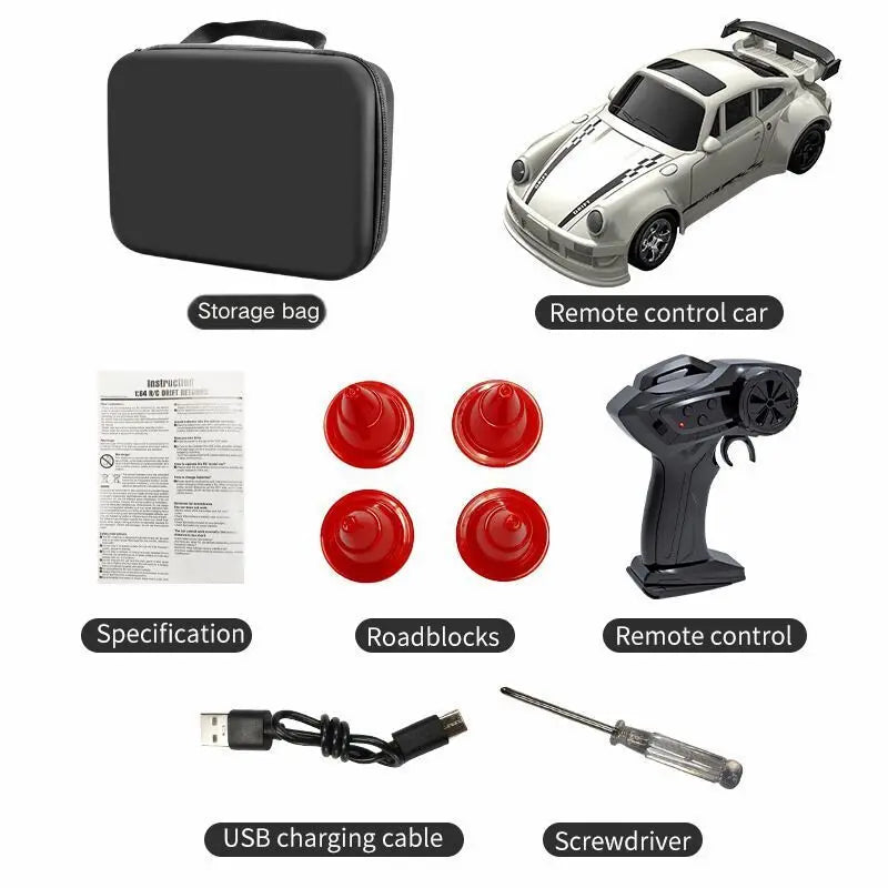 RC Toy - 1:64 Drift RC Car 4-Wheel Remote Control Racing Toy