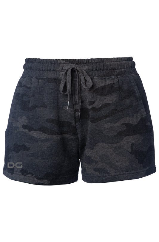 Cone Chaser Embroidered Black Camo Heather Shorts