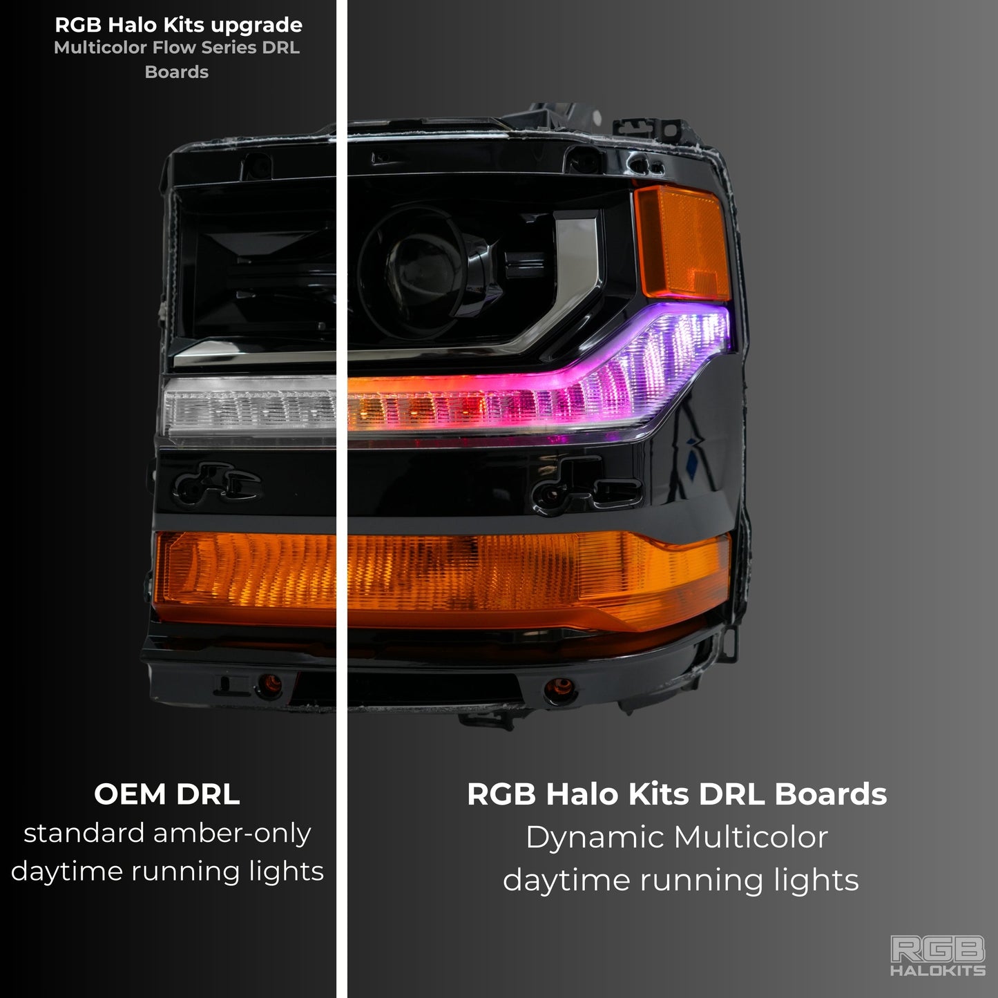 Stay LIT - Chevrolet Silverado Multicolor Flow Series DRL Boards (2016-2018)