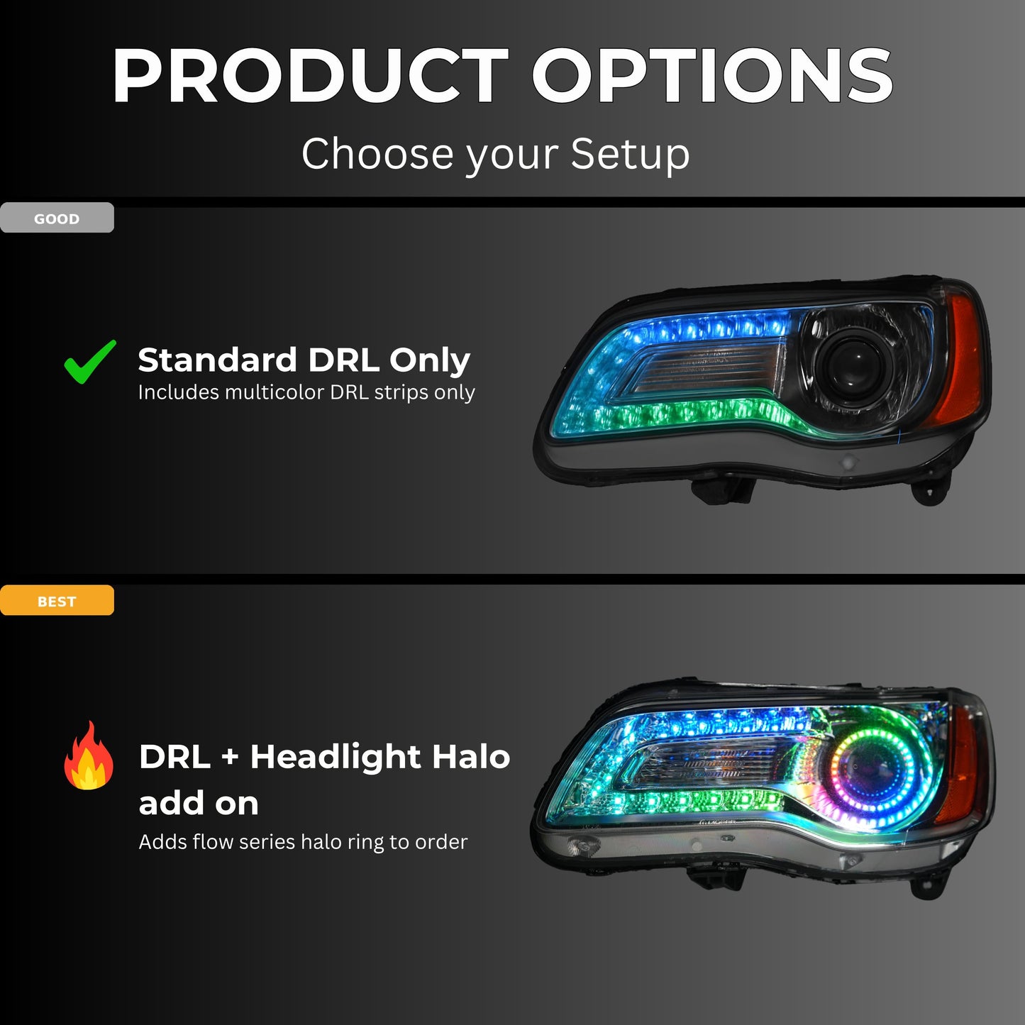 Stay LIT - Chrysler 300 Multicolor DRL Boards (2011-2023)