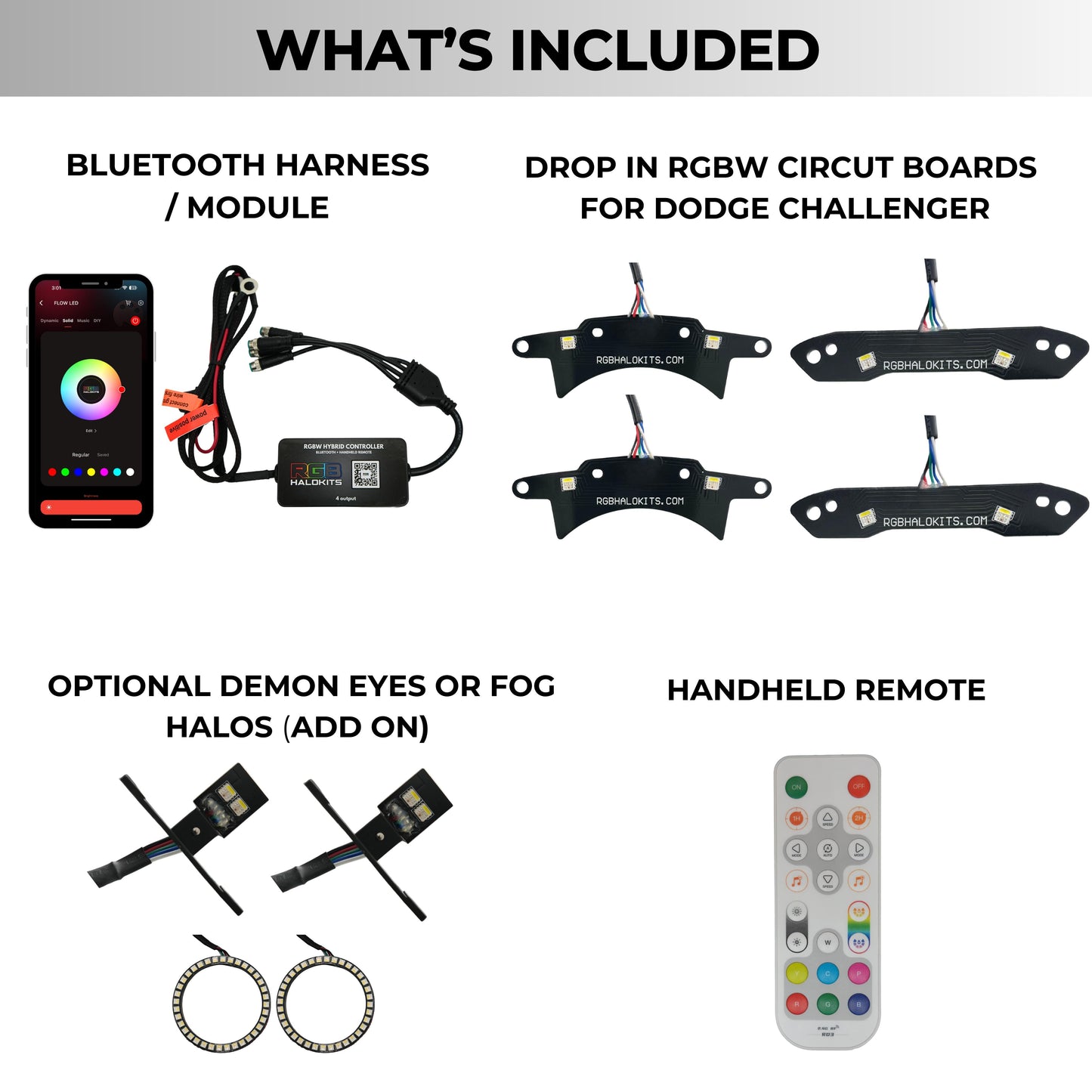 Stay LIT - Dodge Challenger RGBW DRL Boards (2015-2023)