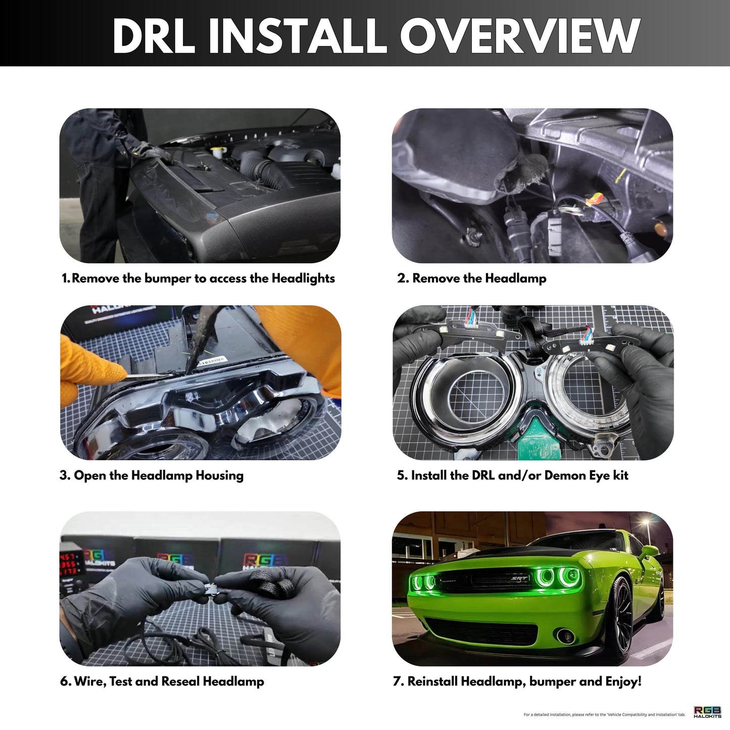 Stay LIT - Dodge Challenger RGBW DRL Boards (2015-2023)