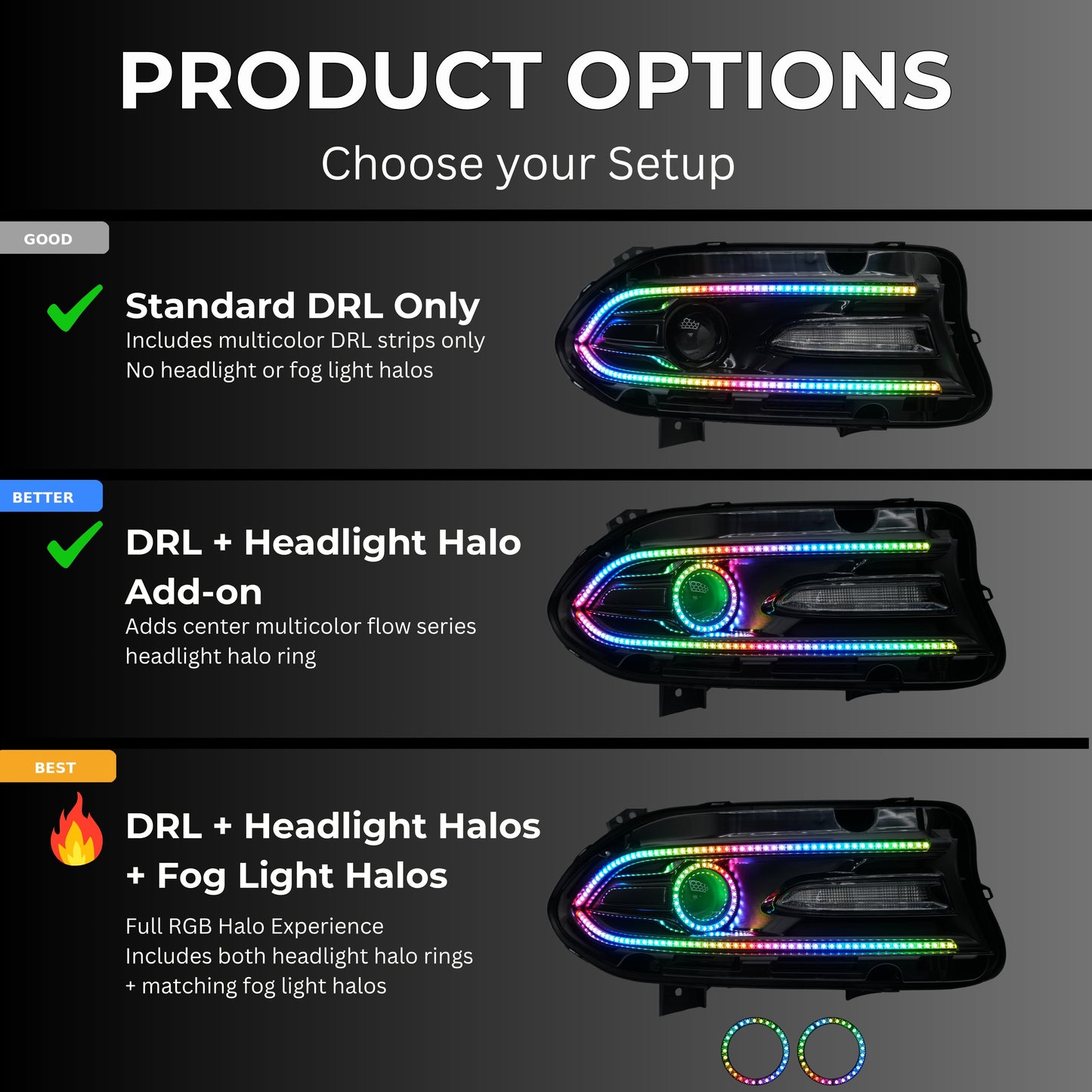 Stay LIT - Dodge Charger Flow Series DRL Boards (2015-2023)