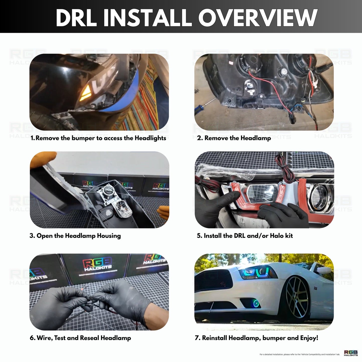 Stay LIT - Dodge Charger Flow Series DRL Boards (for 2011-2014 Spec-D Headlights)