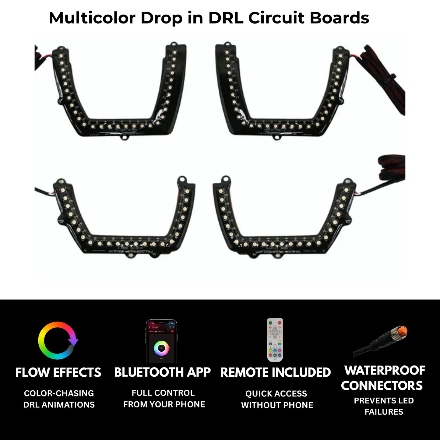 Stay LIT - Dodge Charger Flow Series DRL Boards (for 2011-2014 Spec-D Headlights)