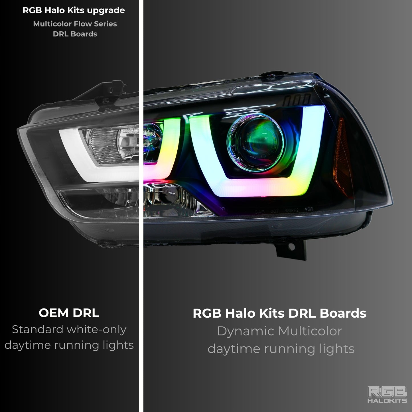 Stay LIT - Dodge Charger Flow Series DRL Boards (for 2011-2014 Spec-D Headlights)