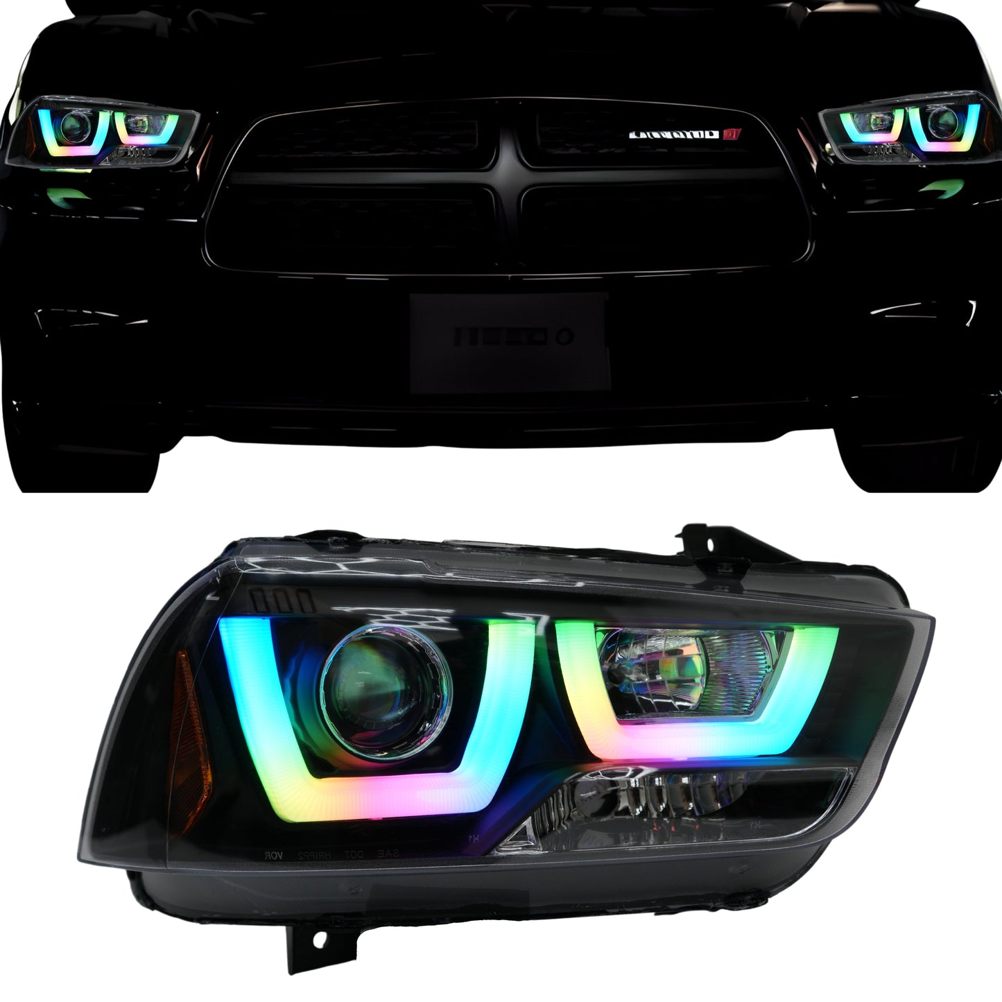 Stay LIT - Dodge Charger Flow Series DRL Boards (for 2011-2014 Spec-D Headlights)