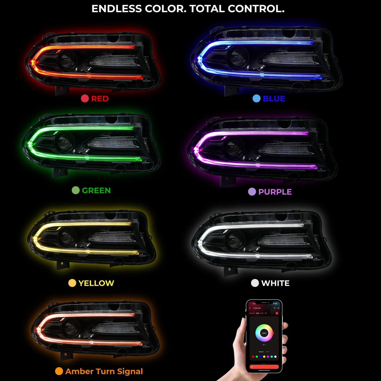 Stay LIT - Dodge Charger RGBWA DRL Boards (2015-2023)