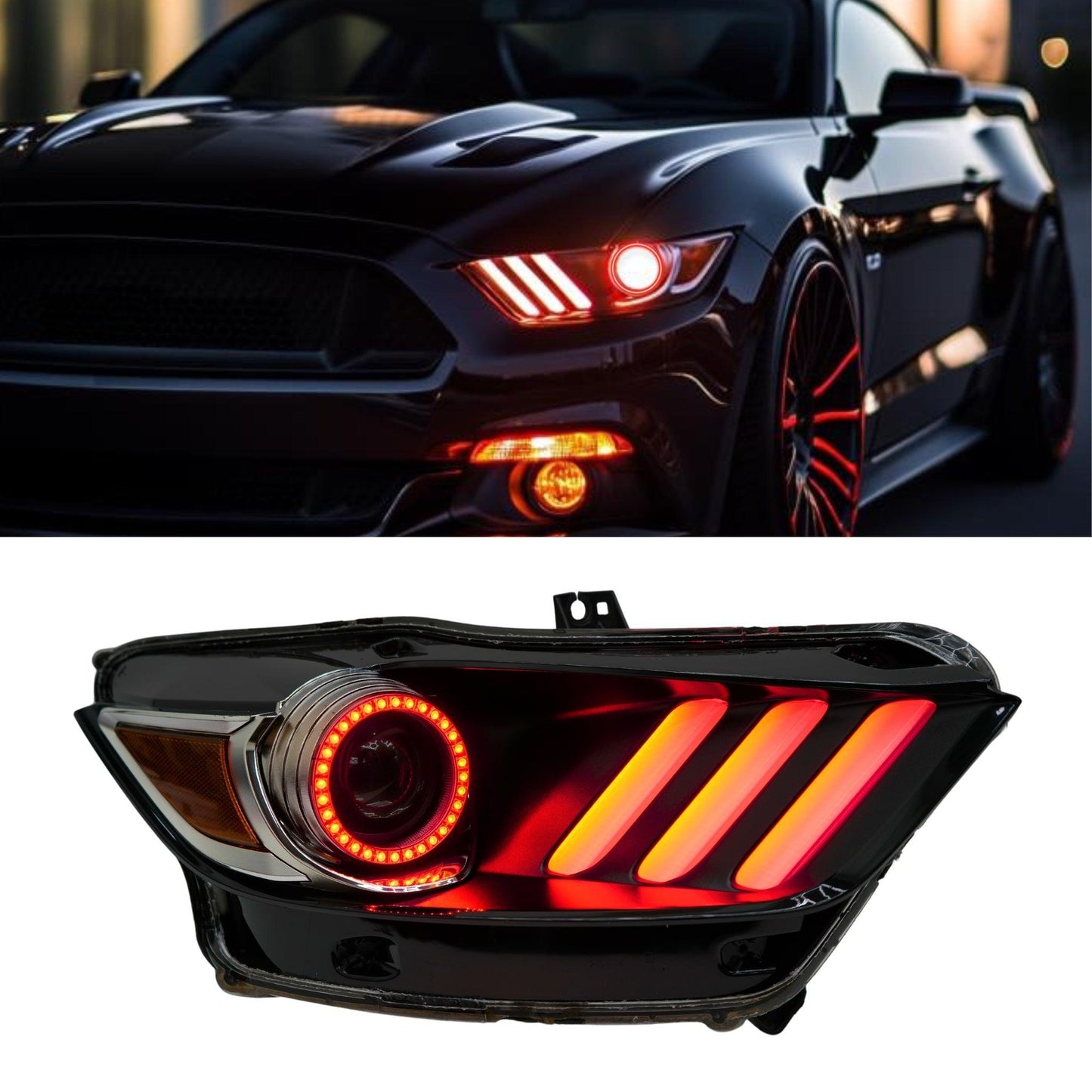 Stay LIT - Ford Mustang Multicolor Flow Series DRL Boards (2015-2017)