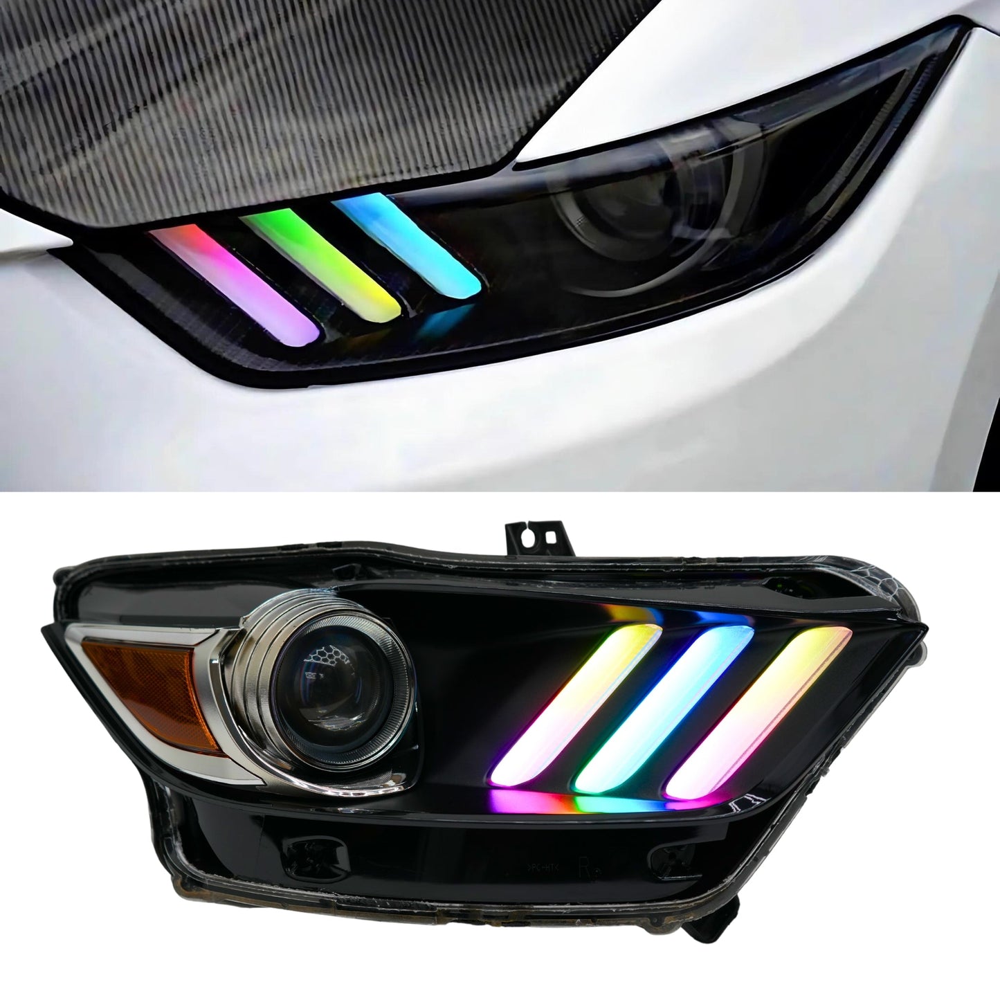 Stay LIT - Ford Mustang Multicolor Flow Series DRL Boards (2015-2017)