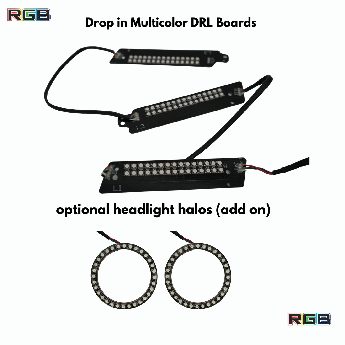 Stay LIT - Ford Mustang Multicolor Flow Series DRL Boards (2015-2017)
