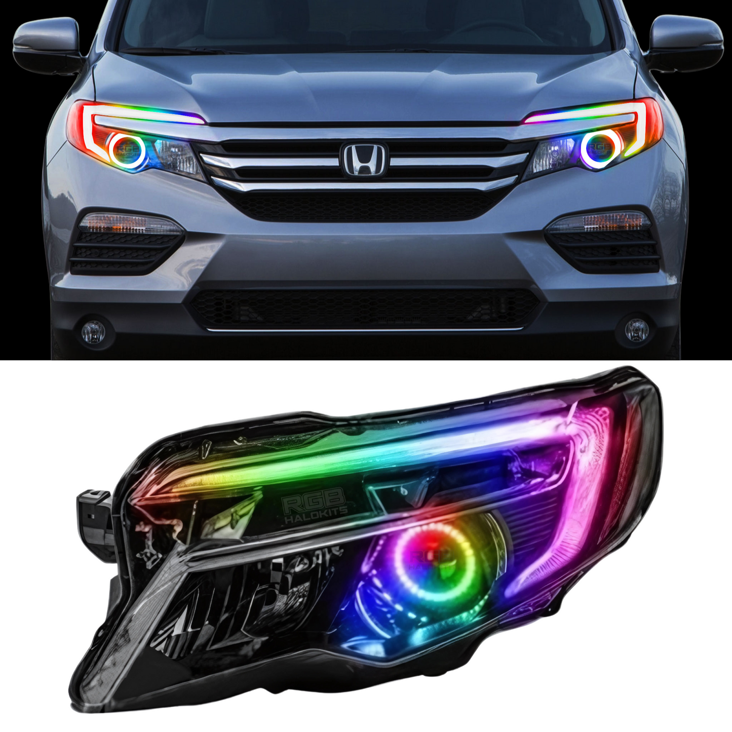 Stay LIT - Honda Pilot Flow Series/Color Chasing DRL Boards w/ Halos (2016-2018)