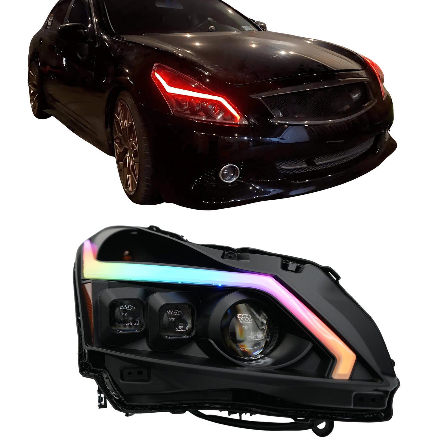 Stay LIT - Infiniti G37 Multicolor DRL Boards (for 2010-2013 Spyder Headlights)