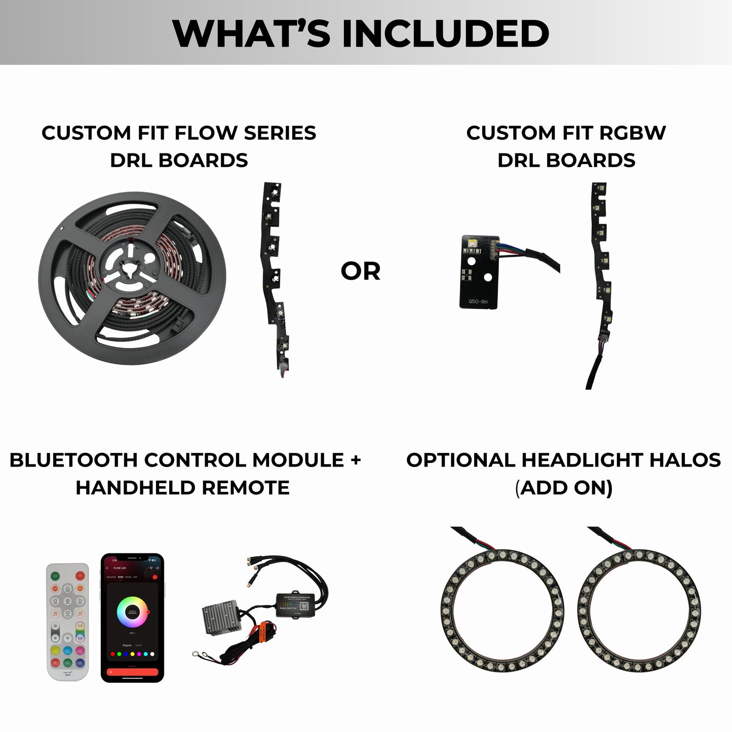 Stay LIT - Infiniti Q50 Multicolor Flow DRL Boards (2014-2024)