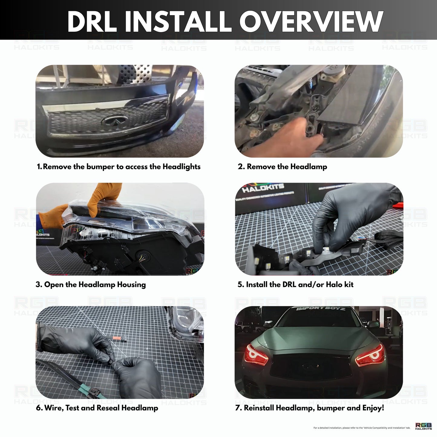 Stay LIT - Infiniti Q50 Multicolor Flow DRL Boards (2014-2024)