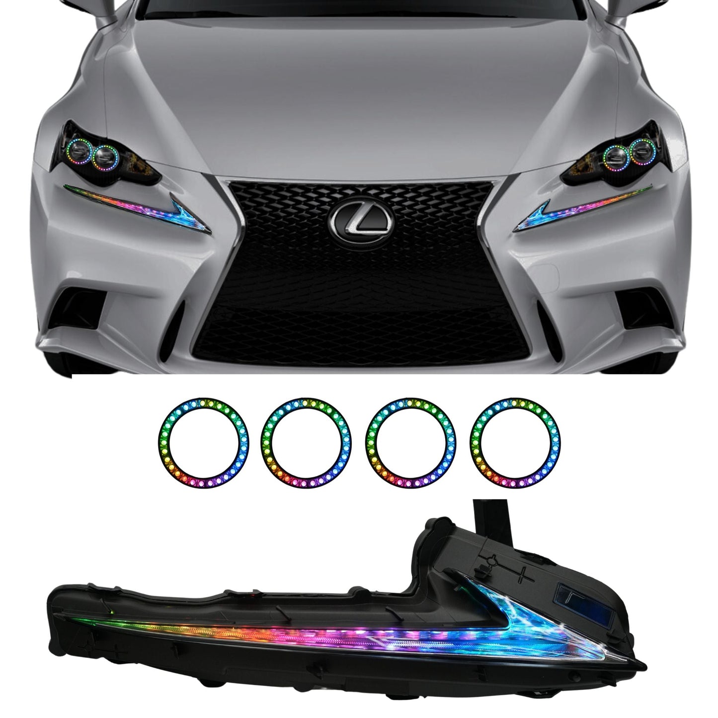 Stay LIT - Lexus IS Multicolor Flow Series DRL Boards (2014-2020)