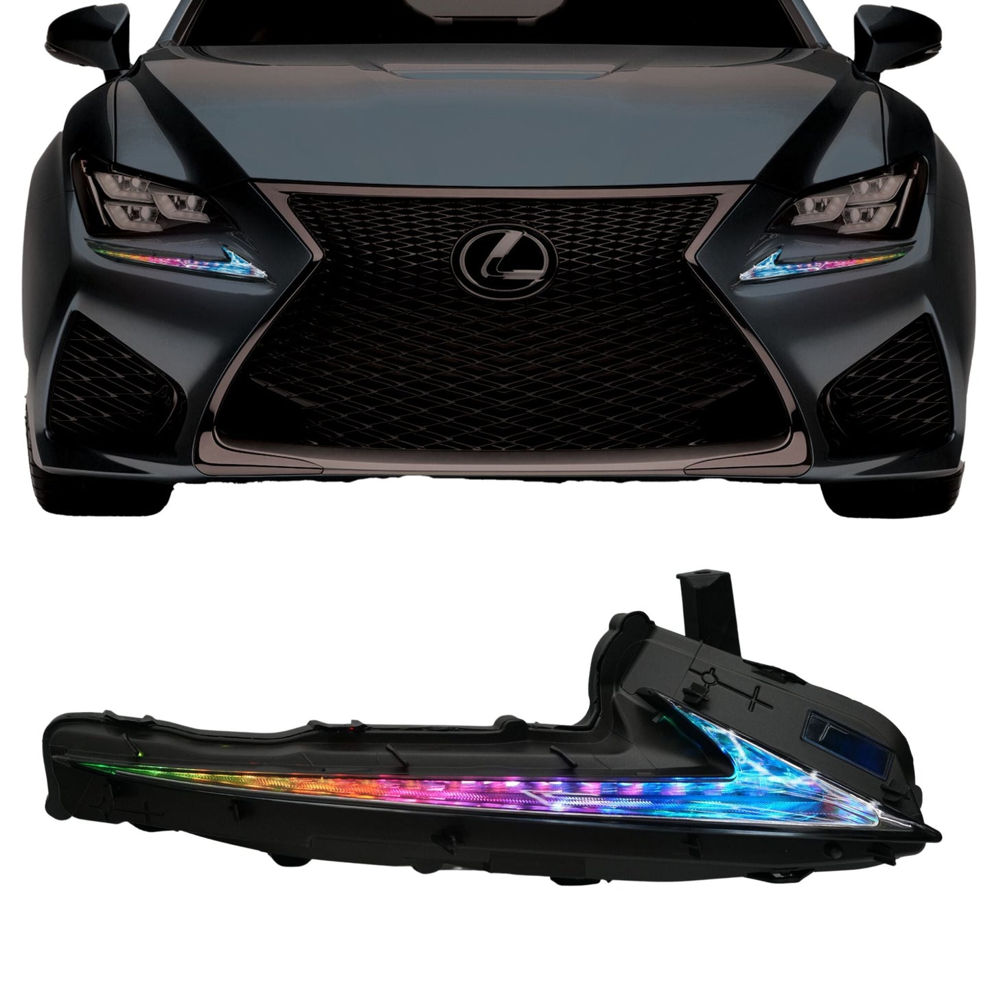 Stay LIT - Lexus RC Multicolor Flow Series DRL Boards (2015-2018)