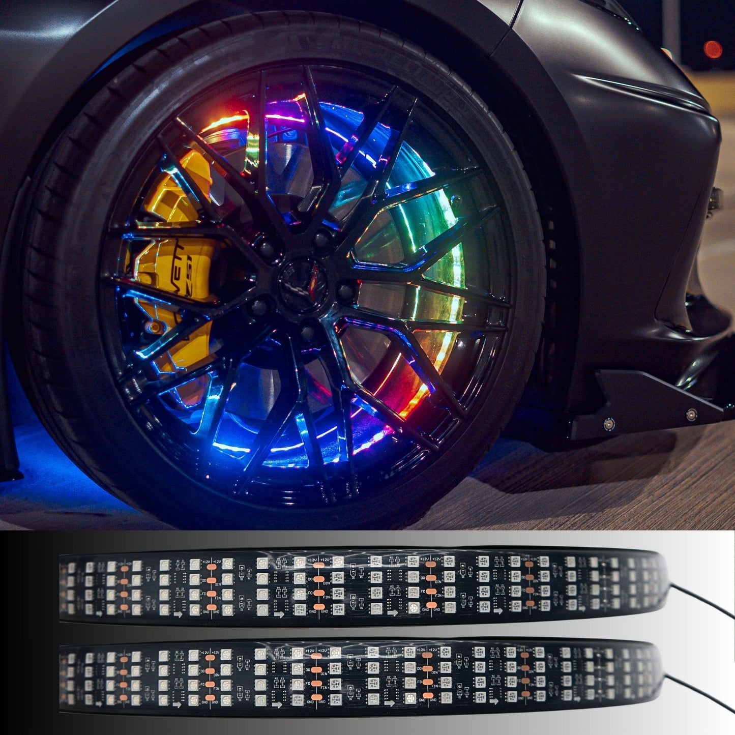 Stay LIT - Quad 4 Row LED Wheel Ring Kit | Flow Series