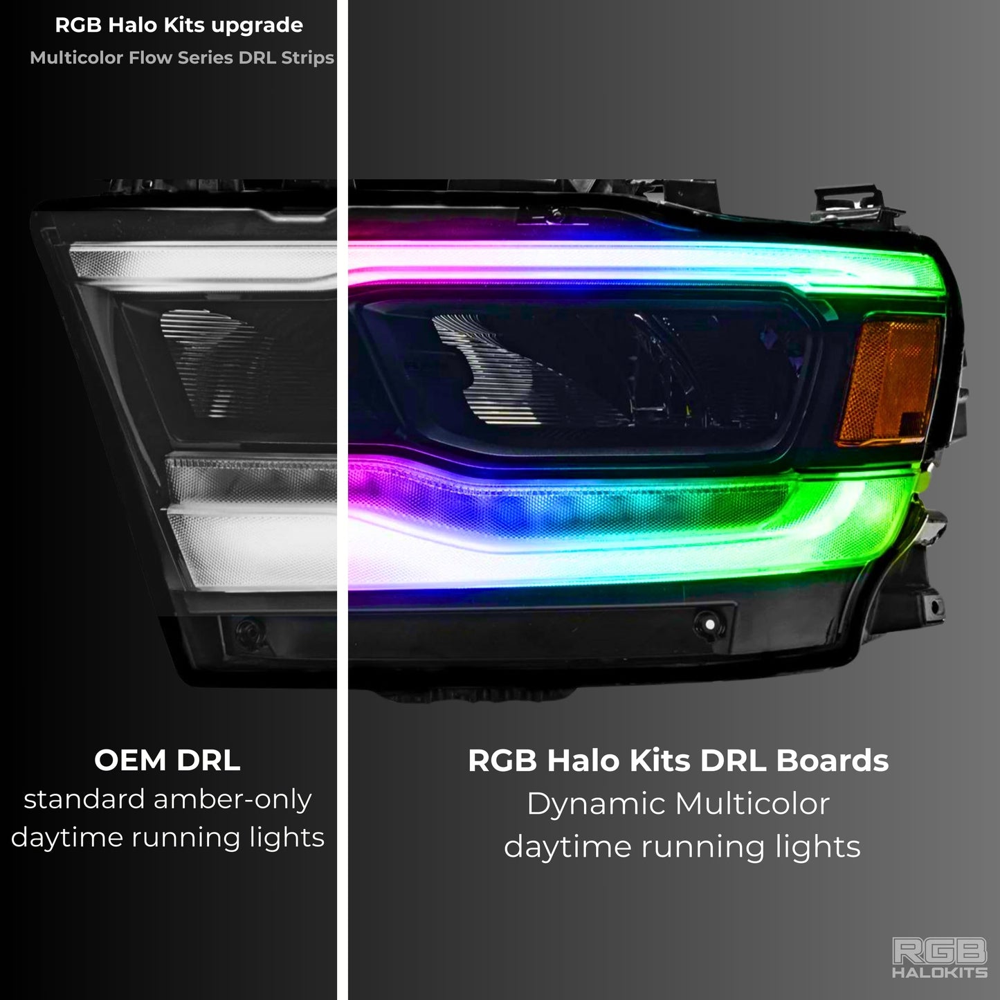Stay LIT - Ram 1500 (Mid-Level Trim) Multicolor DRL Boards (2019-2024)