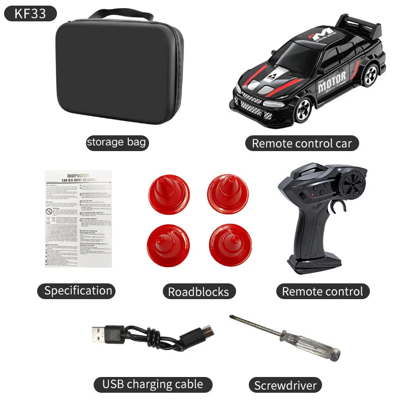 RC Toy - 1:64 Drift RC Car 4-Wheel Remote Control Racing Toy