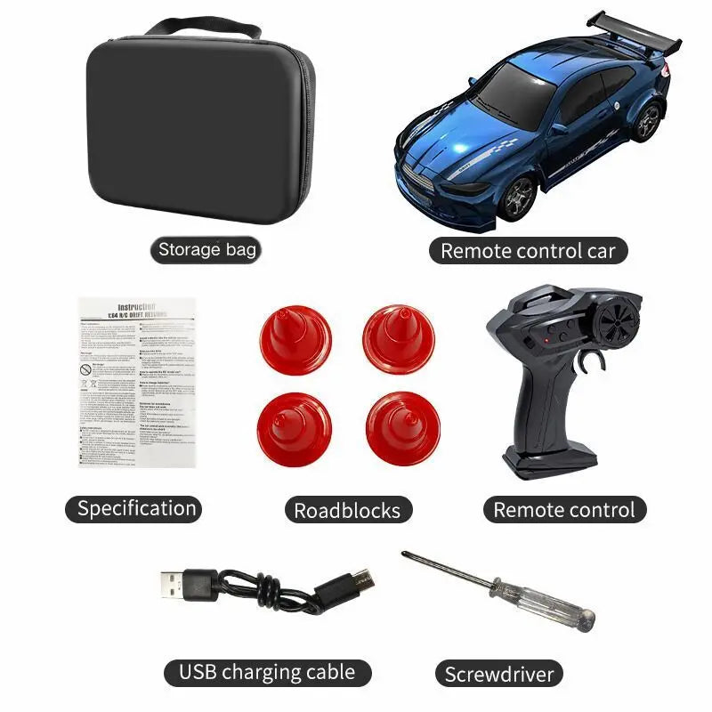 RC Toy - 1:64 Drift RC Car 4-Wheel Remote Control Racing Toy