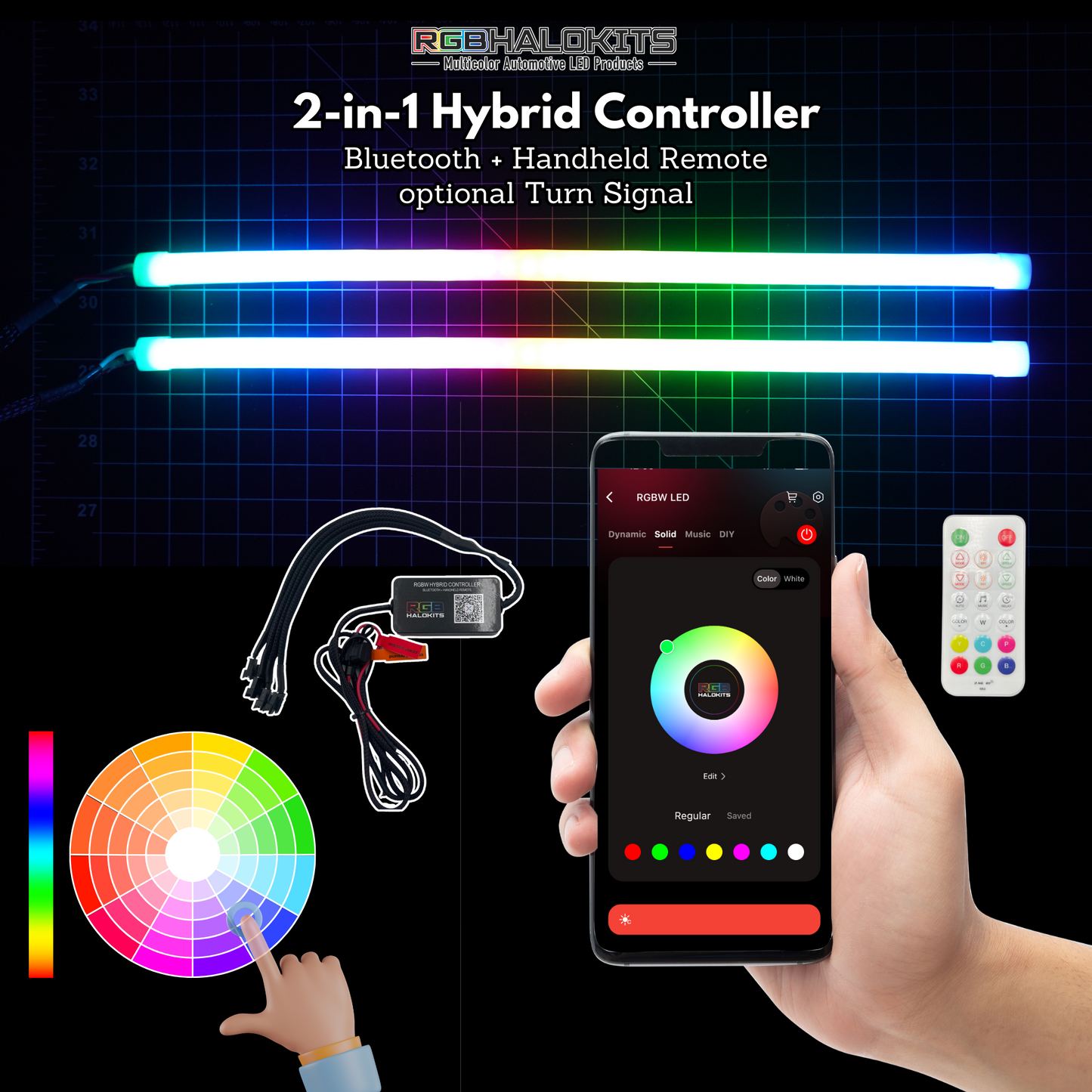Stay LIT - Universal Flexible DRL Tube Diffused Strips | Multicolor