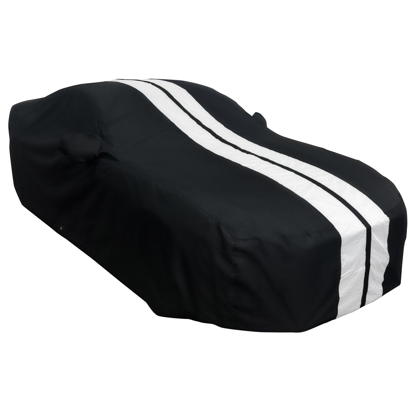 Ultraguard Plus Car Cover -  Ford Mustang Ultraguard Plus Car Cover - 300D Indoor/Outdoor Protection - Black with Gray Stripes